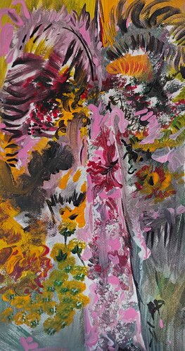 happy palm. von José Ernesto Buajasan Gomez, Malerei kaufen auf Singulart