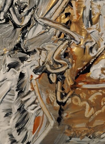Indoor with painting.Detail. von José Ernesto Buajasan Gomez, Malerei kaufen auf Singulart