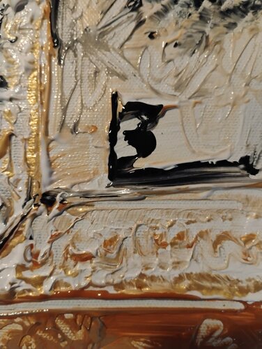 Indoor with painting.Detail. von José Ernesto Buajasan Gomez, Malerei kaufen auf Singulart