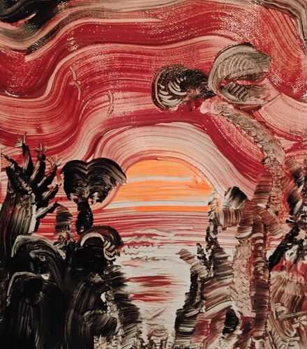Beach in morning von José Ernesto Buajasan Gomez, Malerei kaufen auf Singulart