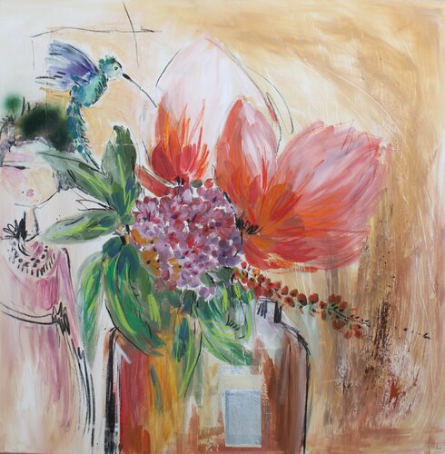 FLOWERS von AURELI LASSOUTIERE, Malerei kaufen auf Singulart