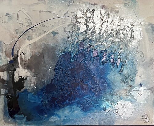 Silver Ozean di Sabine Hetzer, Pittura in vendita su Singulart