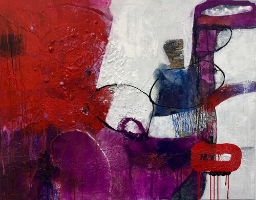 Red Dragon by Sabine Hetzer, Painting for Sale on Singulart