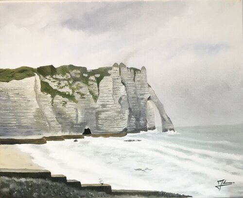 Etretat by JJ Landreau, Painting for Sale on Singulart