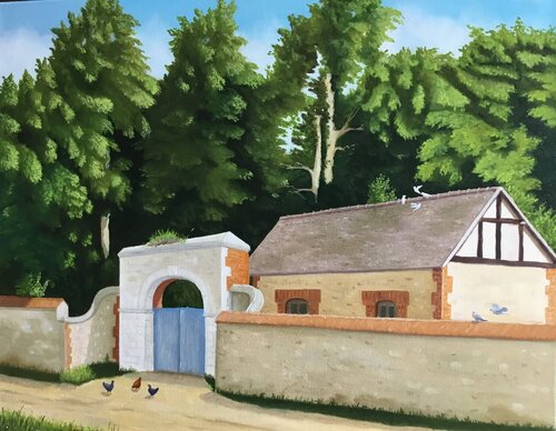 Ferme Normande by JJ Landreau, Painting for Sale on Singulart
