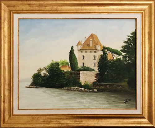 Paysage d'Yvoire by JJ Landreau, Painting for Sale on Singulart