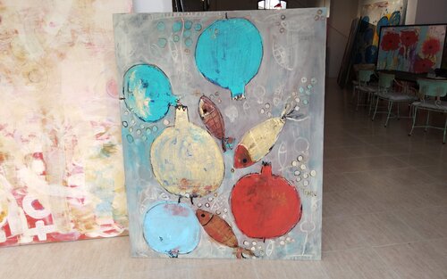 Mar de granadas by bartolome cerda cañellas, Painting for Sale on Singulart