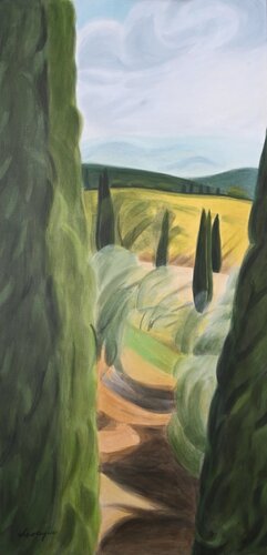 Cyprès 3 von Denise Levesque, Malerei kaufen auf Singulart