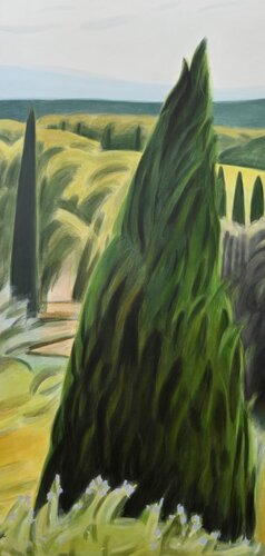 Cyprès 4, Toscane van Denise Levesque, Schilderij te koop op Singulart