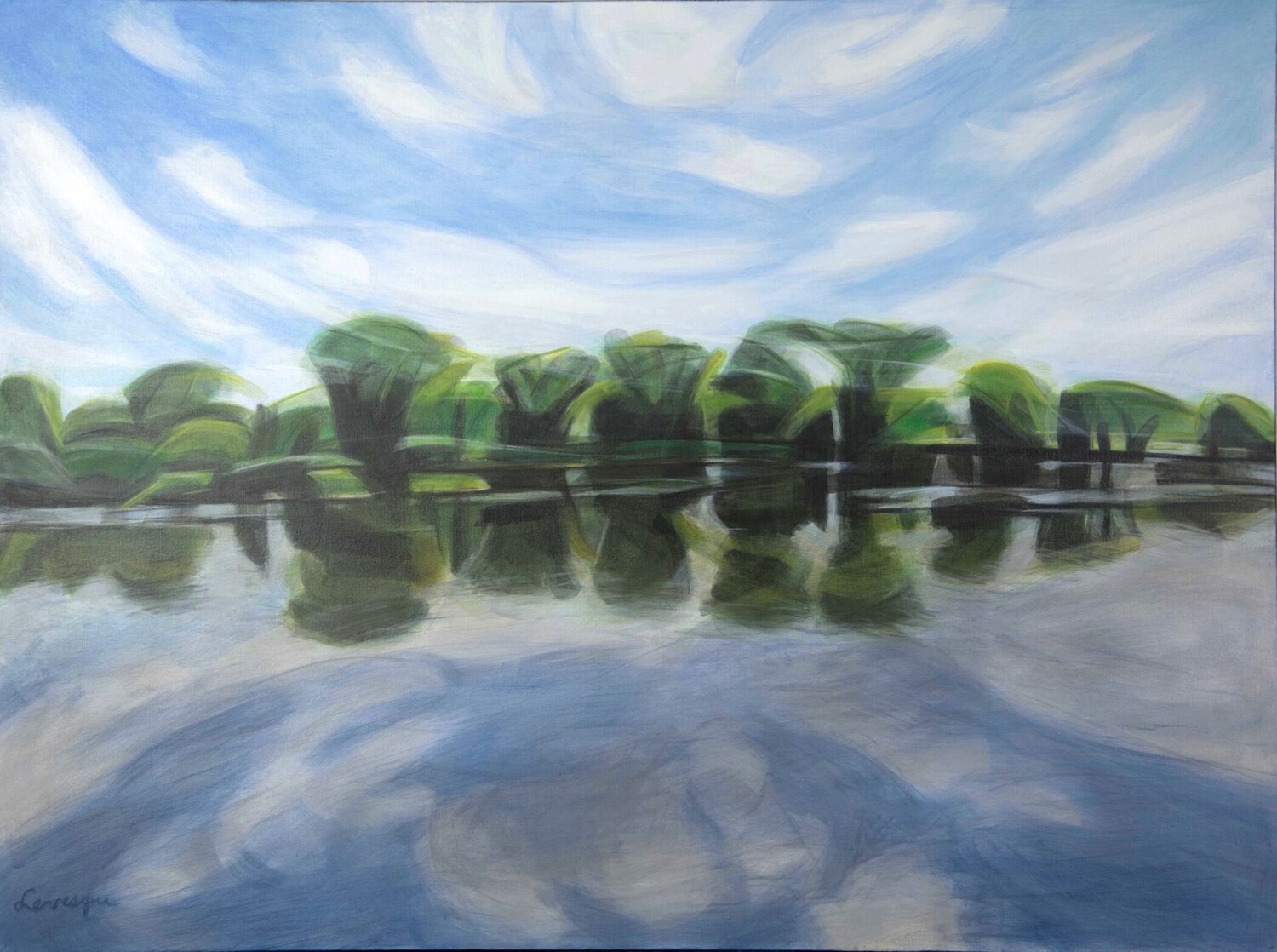 Rideau en eau calme Denise Levesque