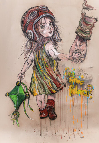 Papa, kann man vertrauen? by Sarah Giuliani, Painting for Sale on Singulart