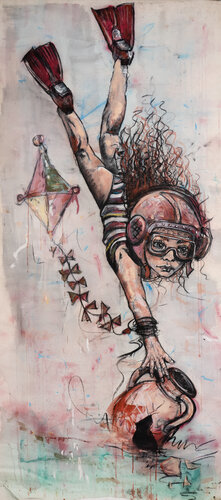 The deepest ones fly the furthest di Sarah Giuliani, Pittura in vendita su Singulart