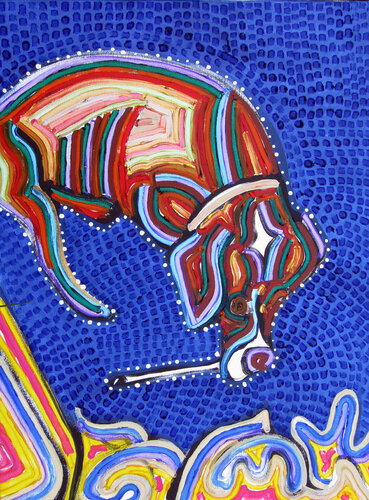 My Dog Lucy de Jose Romero, Pintura a la venta en Singulart