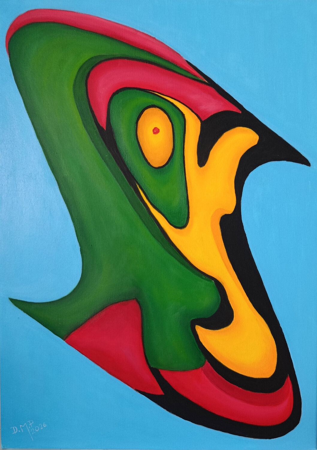 "On the wings of the wind" DRAGAN MARJANČEVIĆ Dipinto originale in vendita