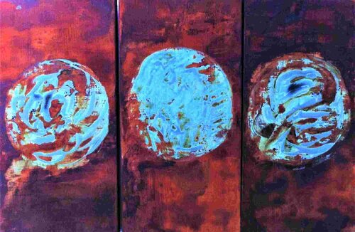The Moons of Chronos (triptych) van Ed Whitmore, Andere media te koop op Singulart