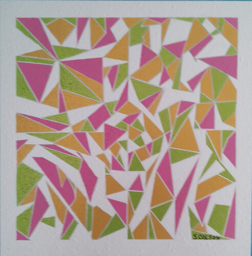 SHINE TRIANGLES van SYLVIE COLSON, Schilderij te koop op Singulart