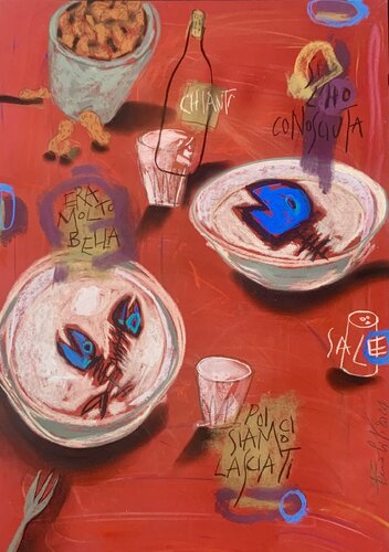 Tra Amici by Vittoriano Ferioli, Work on Paper for Sale on Singulart