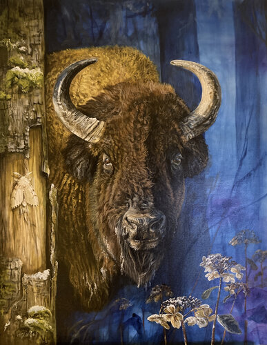 Der Wiesent di Malgorzata J.M. Holliger, Pittura in vendita su Singulart