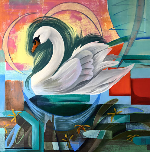 Swan par Marta Andrusenko, Peinture en vente sur Singulart