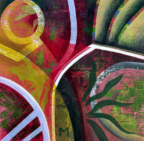 Forms of Life. The Touch of Deep Pink 2 par Marta Andrusenko, Peinture en vente sur Singulart