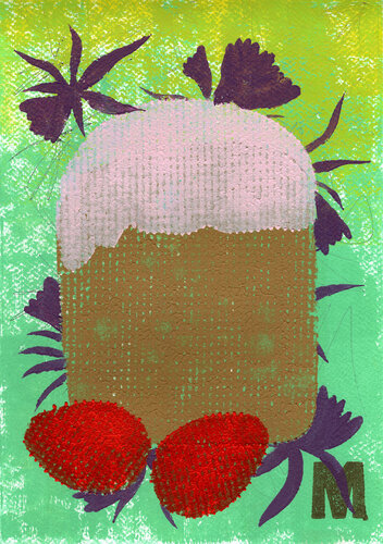 Easter Cake, Eggs, Florals by Marta Andrusenko, Work on Paper for Sale on Singulart