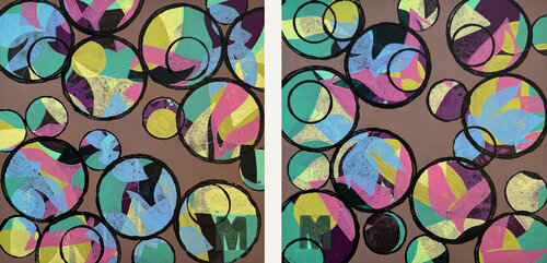 Diptych: Prism Binoculars di Marta Andrusenko, Pittura in vendita su Singulart