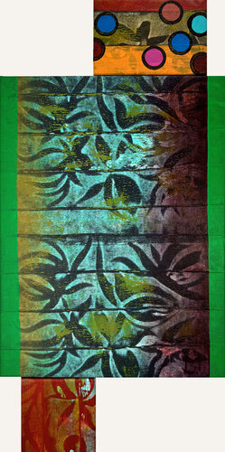 Flowers, Stripes, and Dots par Marta Andrusenko, Peinture en vente sur Singulart