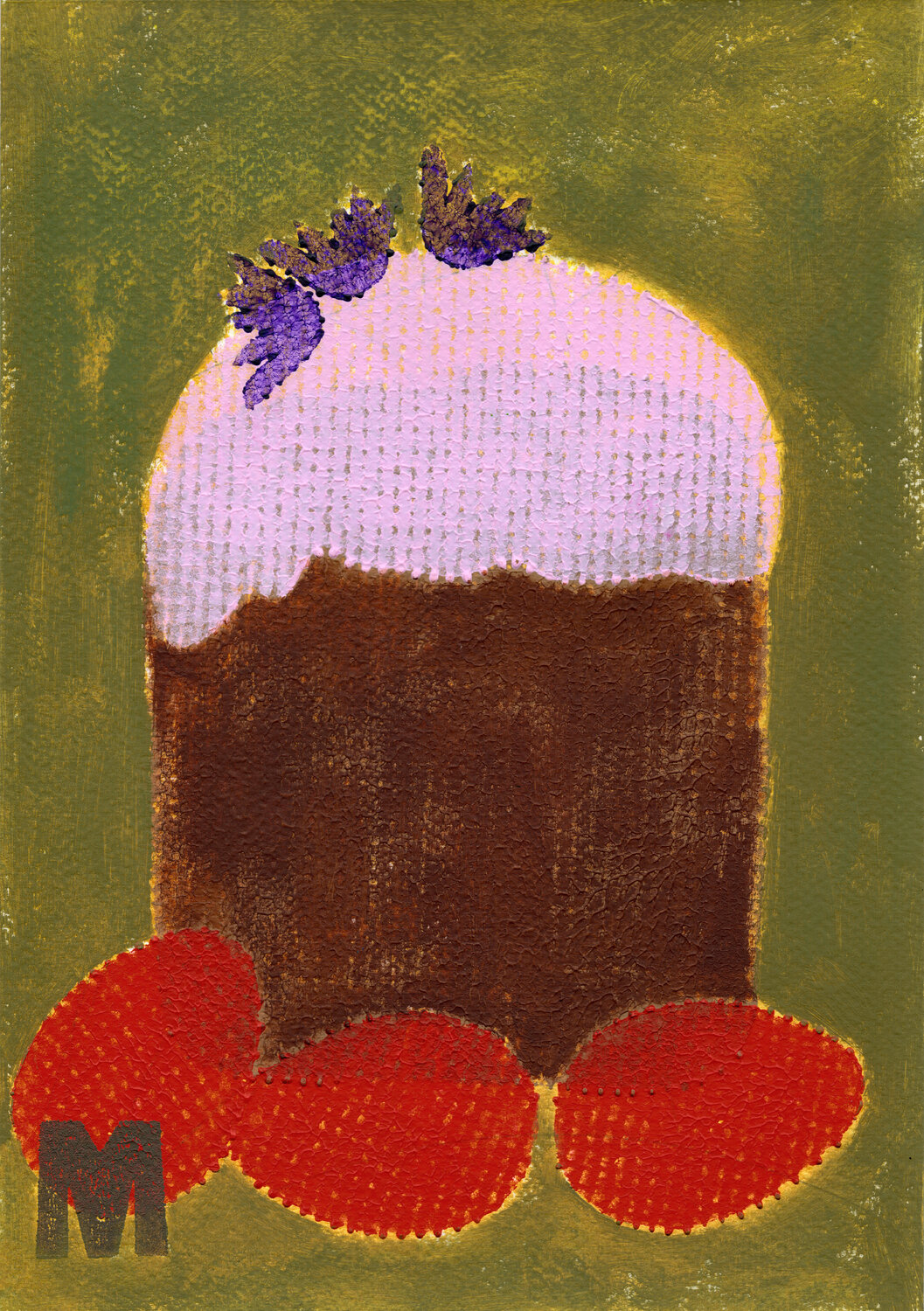 Easter Cake and Three Red Eggs Marta Andrusenko