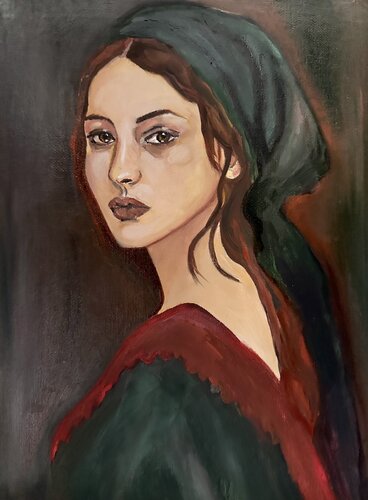 The Girl with the Green Veil by Valentina Sico, Painting for Sale on Singulart