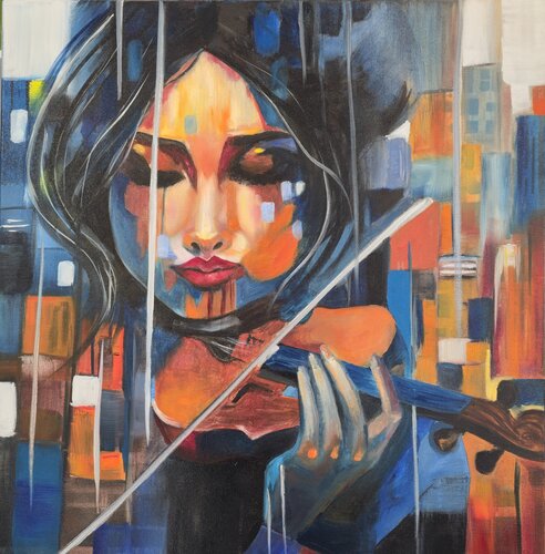 "Melodic Introspection" di Shannon Rios, Pittura in vendita su Singulart