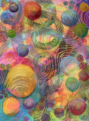 Orbs and Spirals by Heni Sandoval, Painting for Sale on Singulart