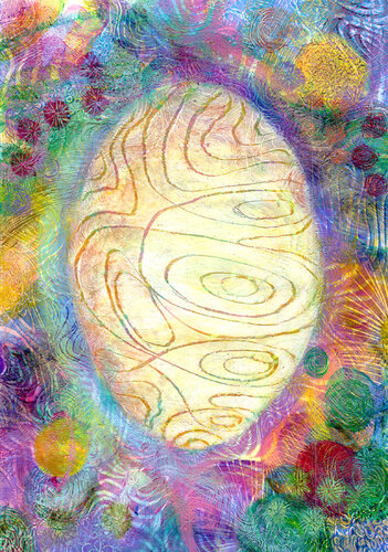 Cosmic Egg von Heni Sandoval, Malerei kaufen auf Singulart