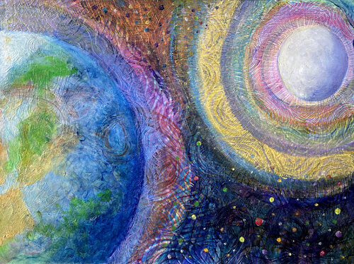 Earth and Moon von Heni Sandoval, Malerei kaufen auf Singulart