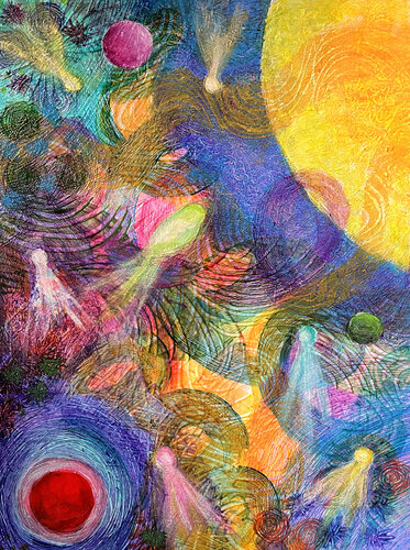 31/Atlas Comet & Sun von Heni Sandoval, Malerei kaufen auf Singulart