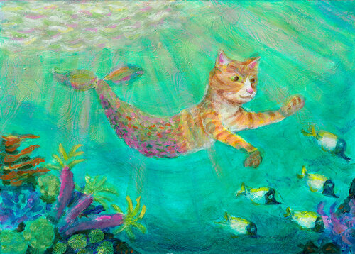 Mer-Cat von Heni Sandoval, Malerei kaufen auf Singulart
