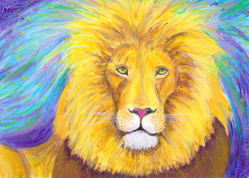 Leo the Lion van Heni Sandoval, Schilderij te koop op Singulart