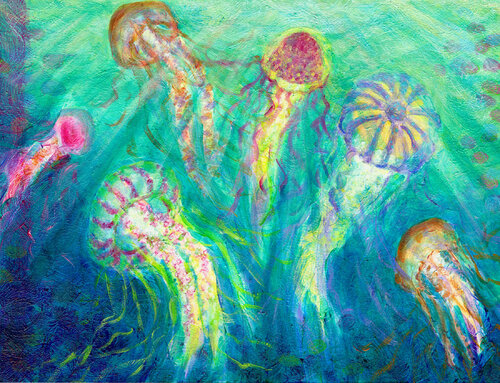 Jellyfish Bloom von Heni Sandoval, Malerei kaufen auf Singulart