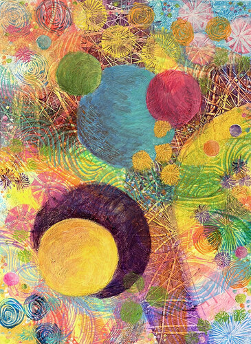 Planets in Space von Heni Sandoval, Malerei kaufen auf Singulart