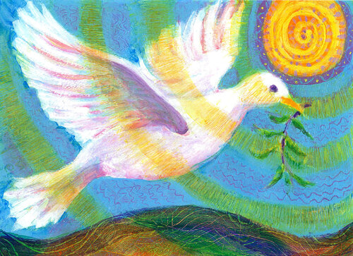 Dove of Peace by Heni Sandoval, Painting for Sale on Singulart