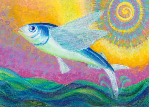 Flying Fish von Heni Sandoval, Malerei kaufen auf Singulart