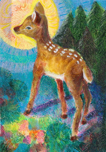 A Gentle Fawn von Heni Sandoval, Malerei kaufen auf Singulart