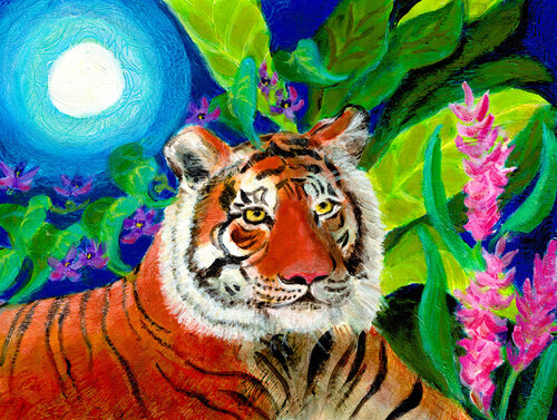 Tiger Tiger Bruning Bright de Heni Sandoval, Pintura a la venta en Singulart