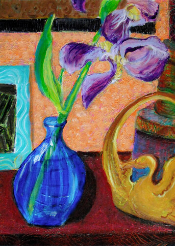 Iris Still life von Heni Sandoval, Malerei kaufen auf Singulart
