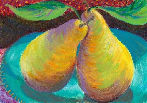 Pear Duo by Heni Sandoval, Painting for Sale on Singulart