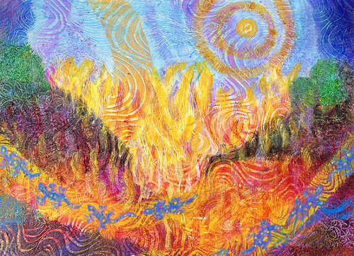 The Fire Element di Heni Sandoval, Pittura in vendita su Singulart