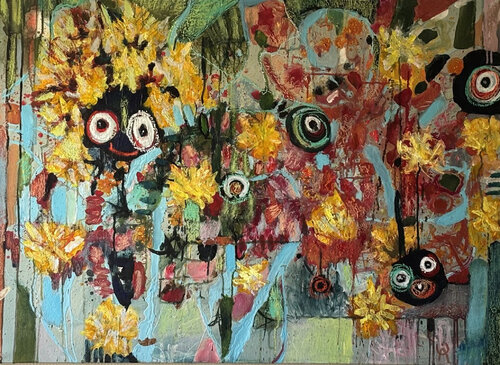 Smile of all van ADASI Virginie Huj, Schilderij te koop op Singulart