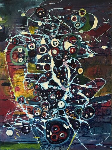 blue of joy_a quiet radiance van ADASI Virginie Huj, Schilderij te koop op Singulart