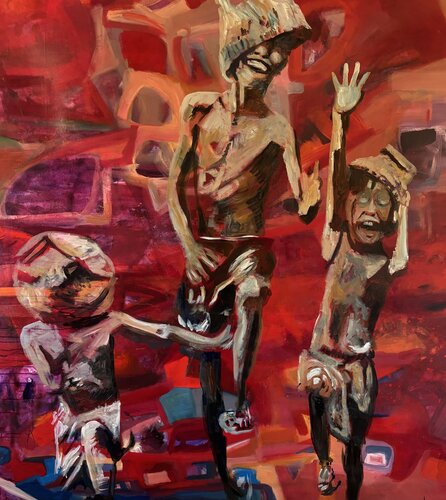 Enthousiasme van ADASI Virginie Huj, Schilderij te koop op Singulart