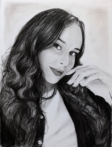 "Retrato de Mujer en Grafito y Carbonilla" di Nicolás Urquiza, Pittura in vendita su Singulart