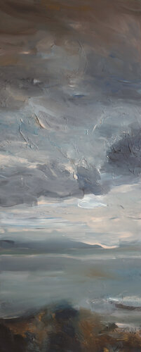 Storm on Lake Zug par Kiki Spring, Peinture en vente sur Singulart